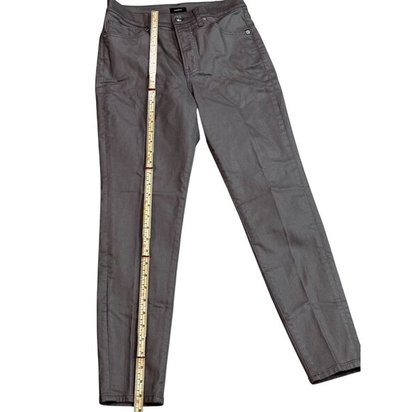 Express Skinny High Rise Womens Pants 4R Conscious Edit Beige Cotton Blend Made - Picture 6 of 11